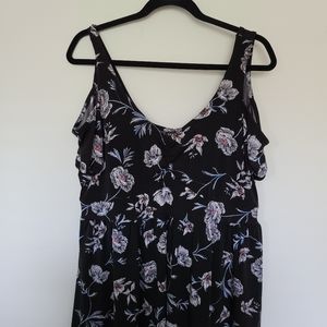 Torrid Black Foral Cold Shoulder Blouse